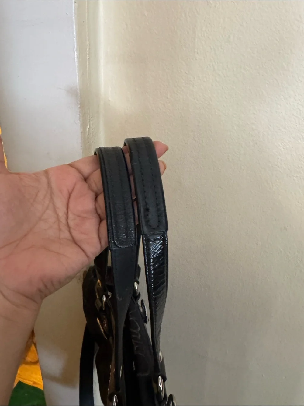 Coach Black Jacquard Signature Shoulder Bag with Top Handles